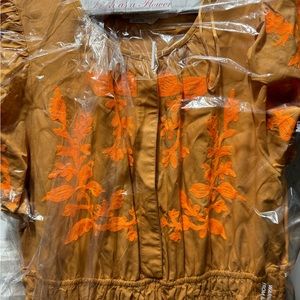 Anthropology Somerset Embroidered Maxi